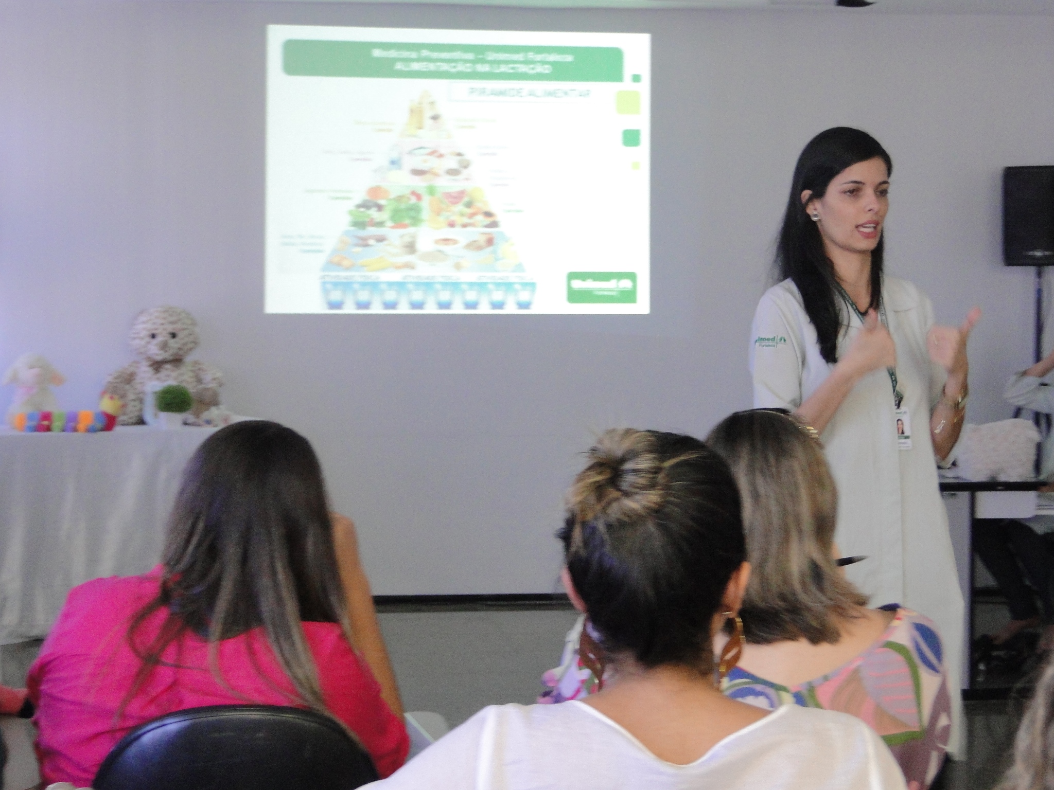 Palestra sobre amamentao para clientes Unimed Fortaleza