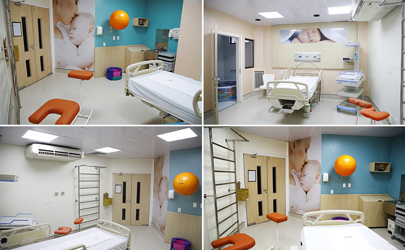 Sala de parto humanizado no Hospital Unimed Fortaleza