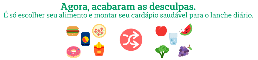 Barra final com ilustraes de alimentos a serem substitudos