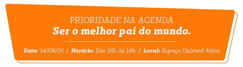 Imagem com descrição do dia dos pais no Espaço Unimed Ativa