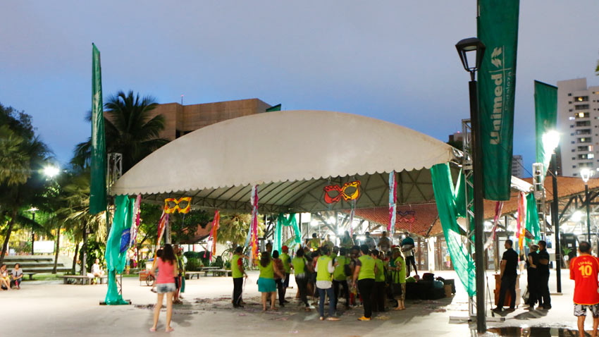 Tenda do carnaval do Ativa Idade