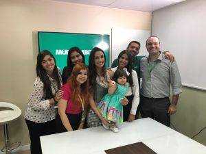 Equipe do Papo Unimed e das Mdias Digitais com Ingrid Machado e Antonella