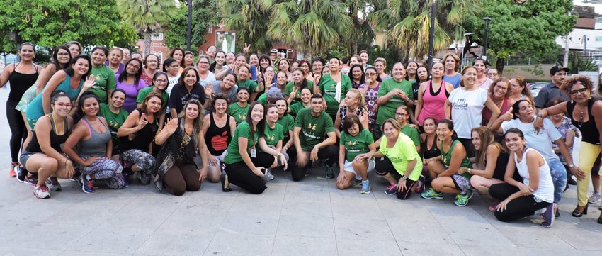 Participantes do grupo Movimente-se na comemoração de 1 ano do grupo