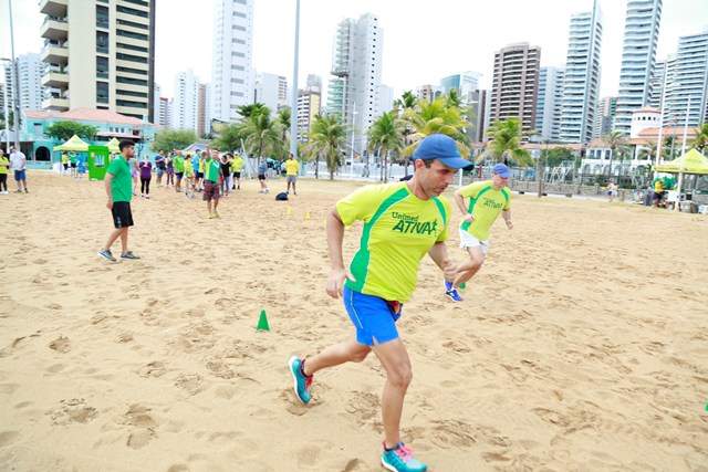 Um dos participantes no Treino da Unimed Ativa realizado para a Corrida Virtual