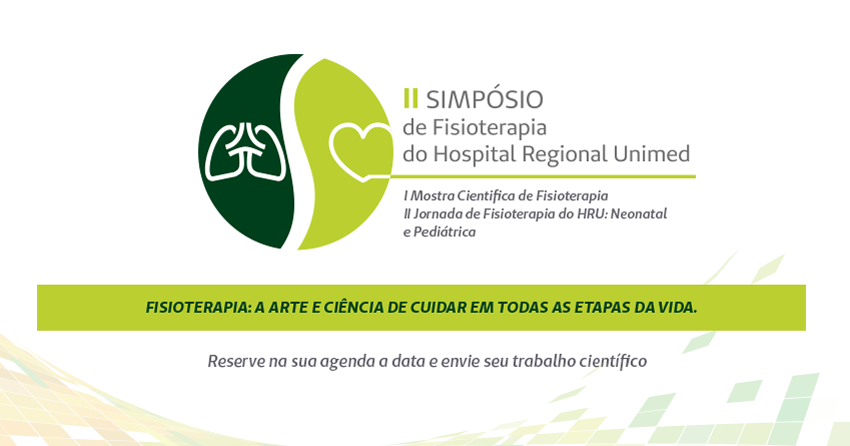 Banner do II Simpsio de Fisioterapia do HRU