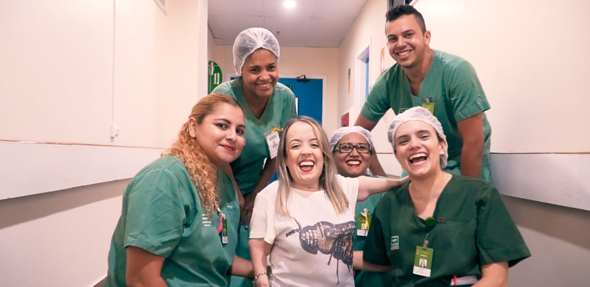 Livinha com enfermeiros no Hospital Regional Unimed