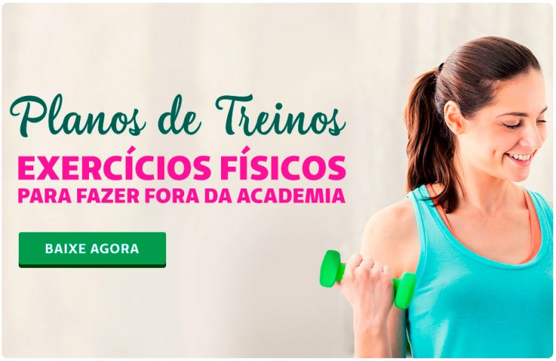 Capa do Guia "Planos de Treinos: Exerccios Fsicos para fazer fora da academia" que tambm tira duvidas sobre como acelerar o metabolismo