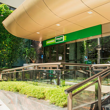 Imagem da fachada de um dos Laborat&oacute;rios Unimed