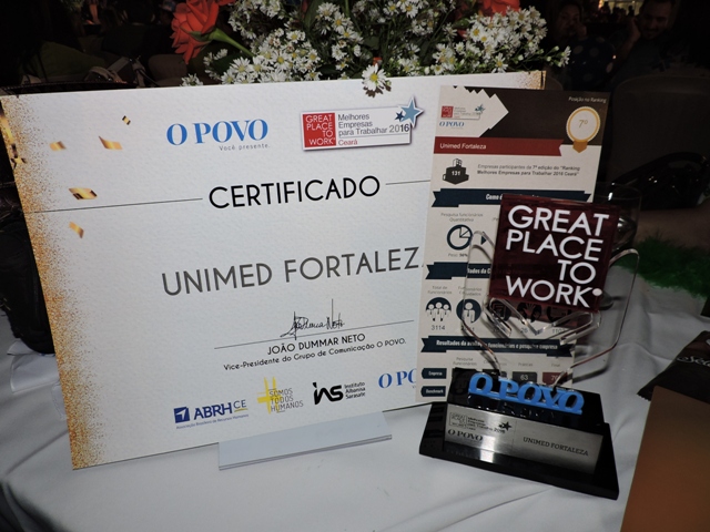 Unimed Fortaleza  considerada uma das melhores empresas para trabalhar