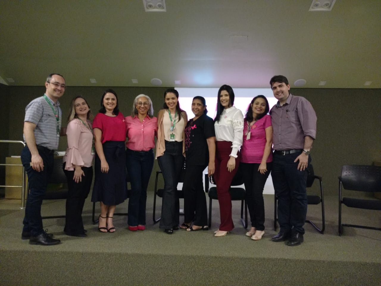 Palestrantes e responsveis pela Roda de Conversa sobre Outubro Rosa da Medicina Preventiva