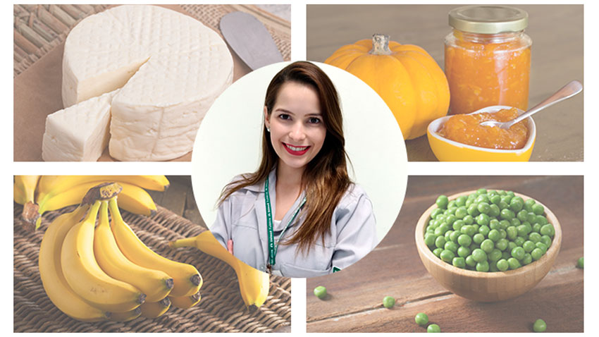 Mosaico com as escolhas da nutricionista Gergia Amorim