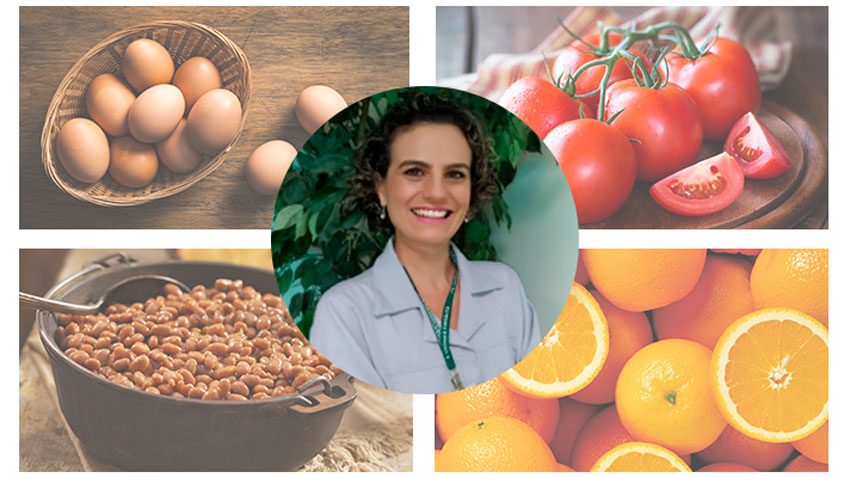 Mosaico com as escolhas da nutricionista Giulianna Mastroianni