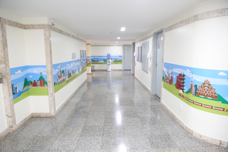 corredor ala pediátrica Hospital São Raimundo