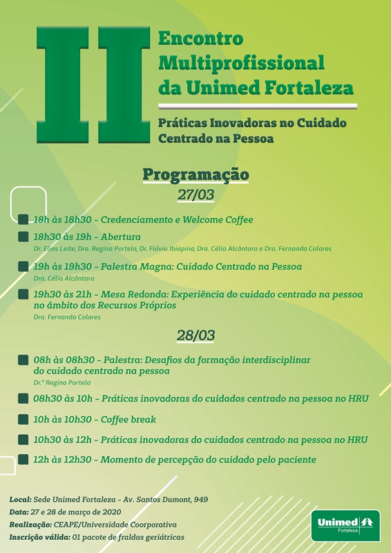 Programao do II Encontro Multiprofissional da Unimed Fortaleza