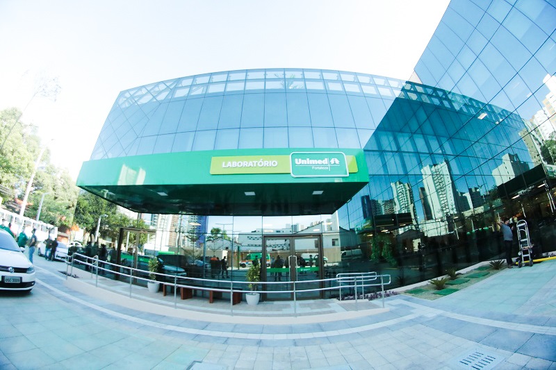 Fachada do Laboratório Unimed no Espaço Saúde