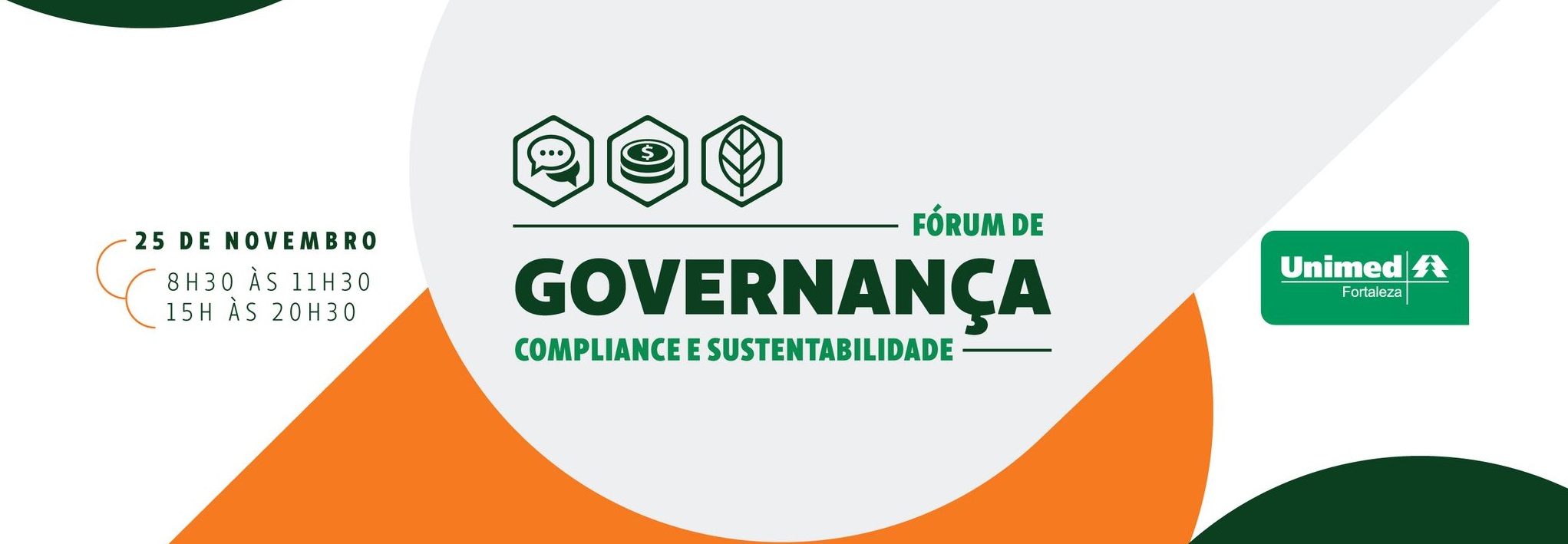 Banner do Frum de Sustentabilidade, Governana e Compliance