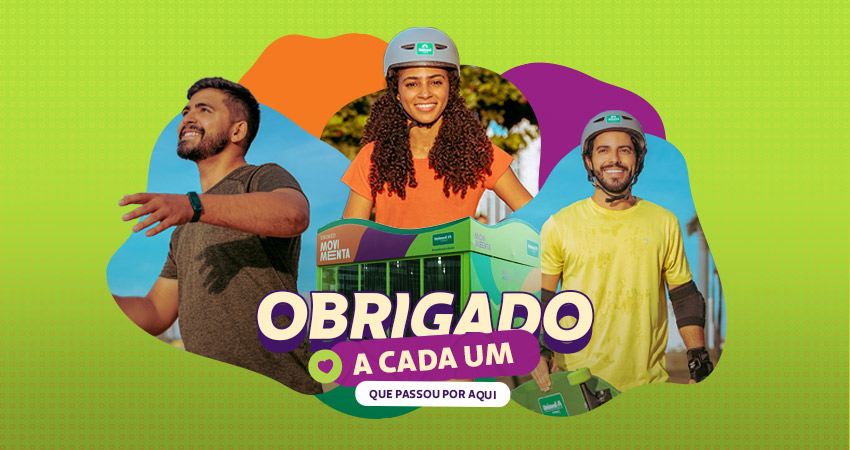 Banner de agradecimento final do Espao Unimed Movimenta