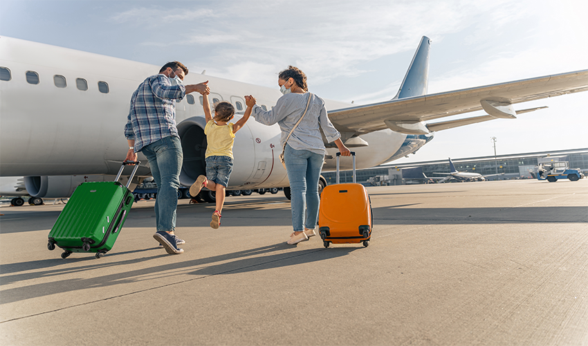 Familia com plano de abrangencia nacional viajando