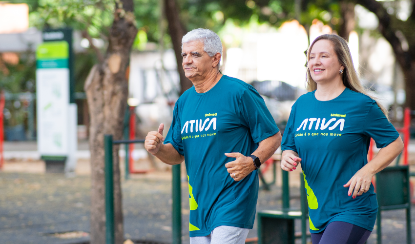 Alunos Unimed Ativa treinando para baixar o pace na corrida