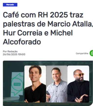 Not�cia sobre o Caf� com RH