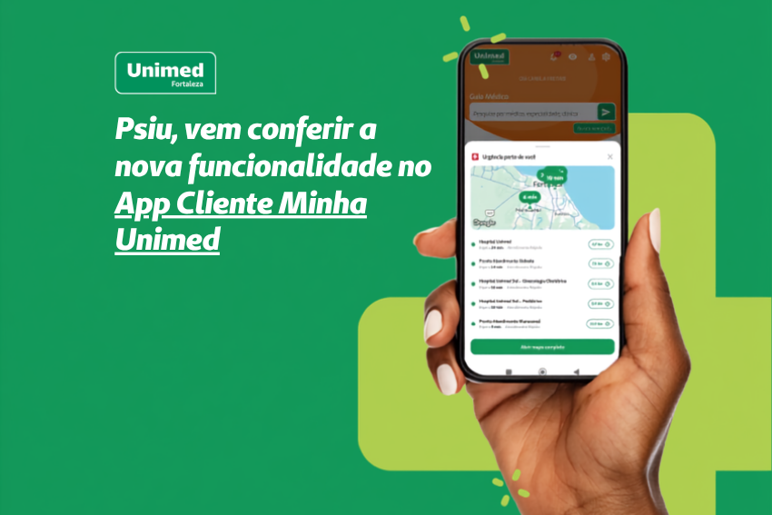 Conhe�a a nova fun��o "Urg�ncia perto de voc�" no app Cliente Unimed Fortaleza
