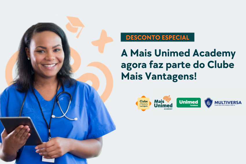 Clientes Unimed Fortaleza ganham 20% de desconto em cursos da Mais Unimed Academy pelo Clube Mais Vantagens