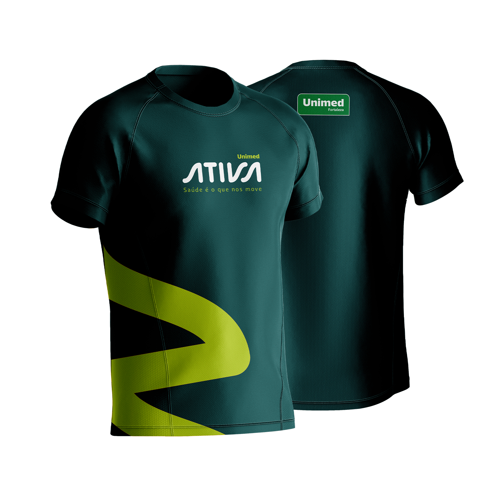 Camisa do kit Unimed Ativa que deverá ser usada nos treinos